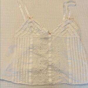 Zara Cream Embroidered Camisole